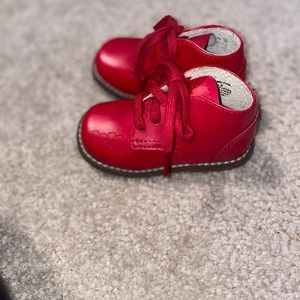 Rare Hot Red hard bottom walking shoes